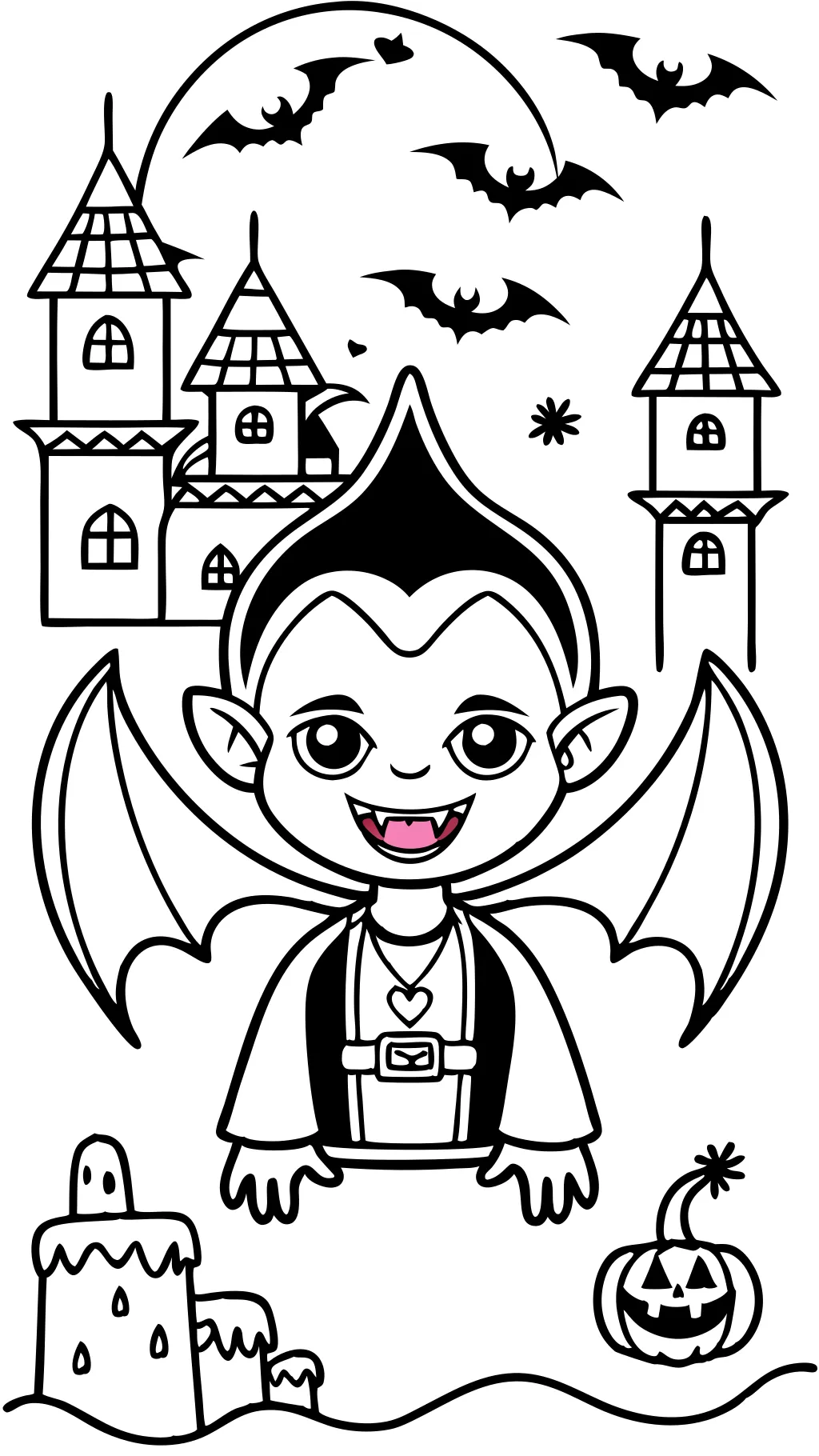 páginas para colorear vampiro